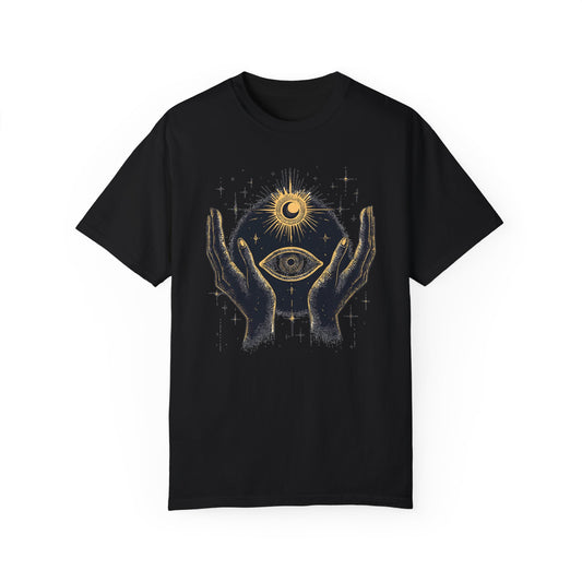 Bohemian Spiritual Graphic T-Shirt - Eye of Providence Design