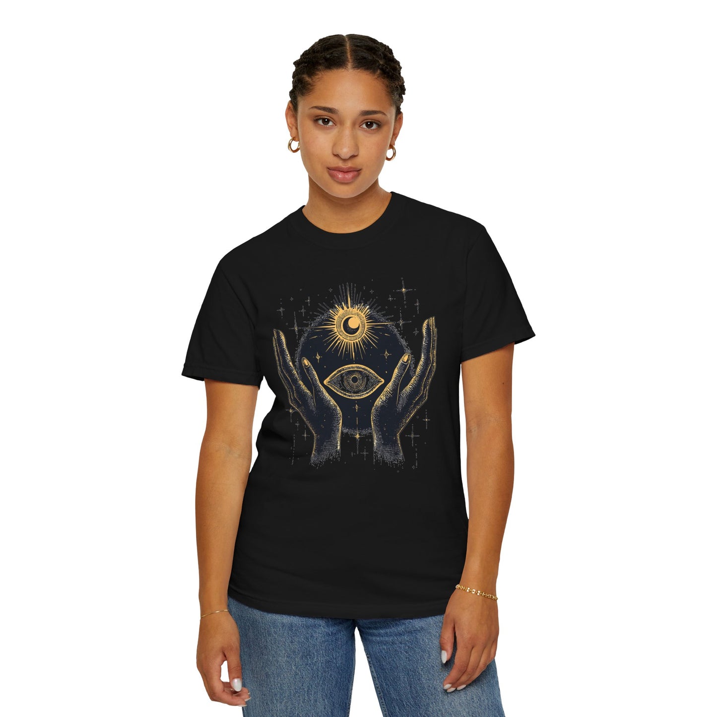 Bohemian Spiritual Graphic T-Shirt - Eye of Providence Design