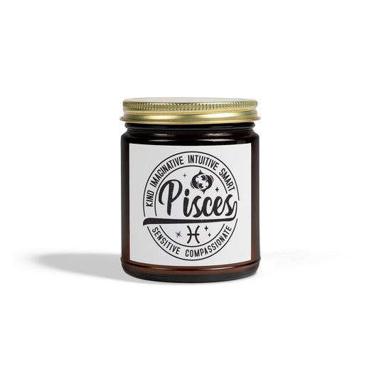 Pisces Zodiac Scented Candle, Aromatherapy Gift, Horoscope Candle, Unique Birthday Gifts, Spiritual Home Decor