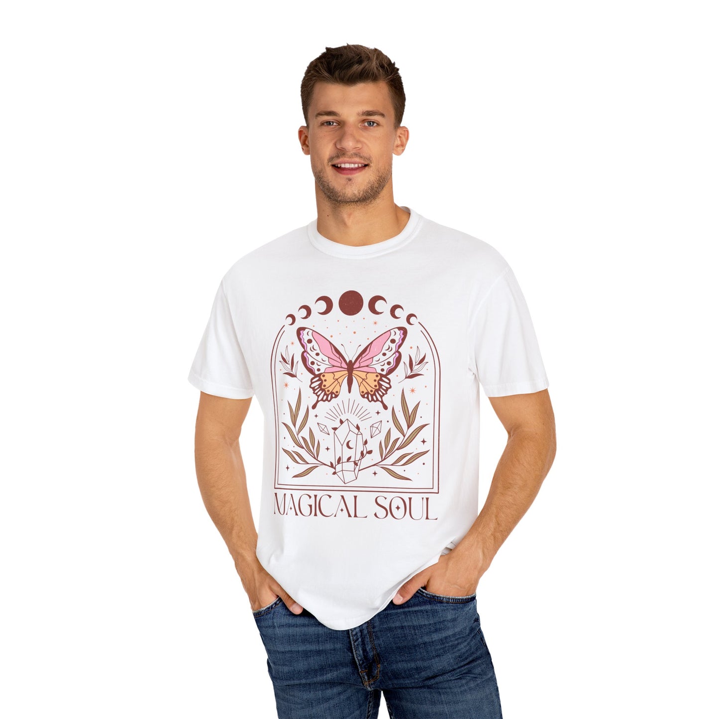 Magical Soul Butterfly T-Shirt, Unisex Tee, Boho Style Shirt, Nature Lover Gift, Spiritual Apparel, Casual Wear