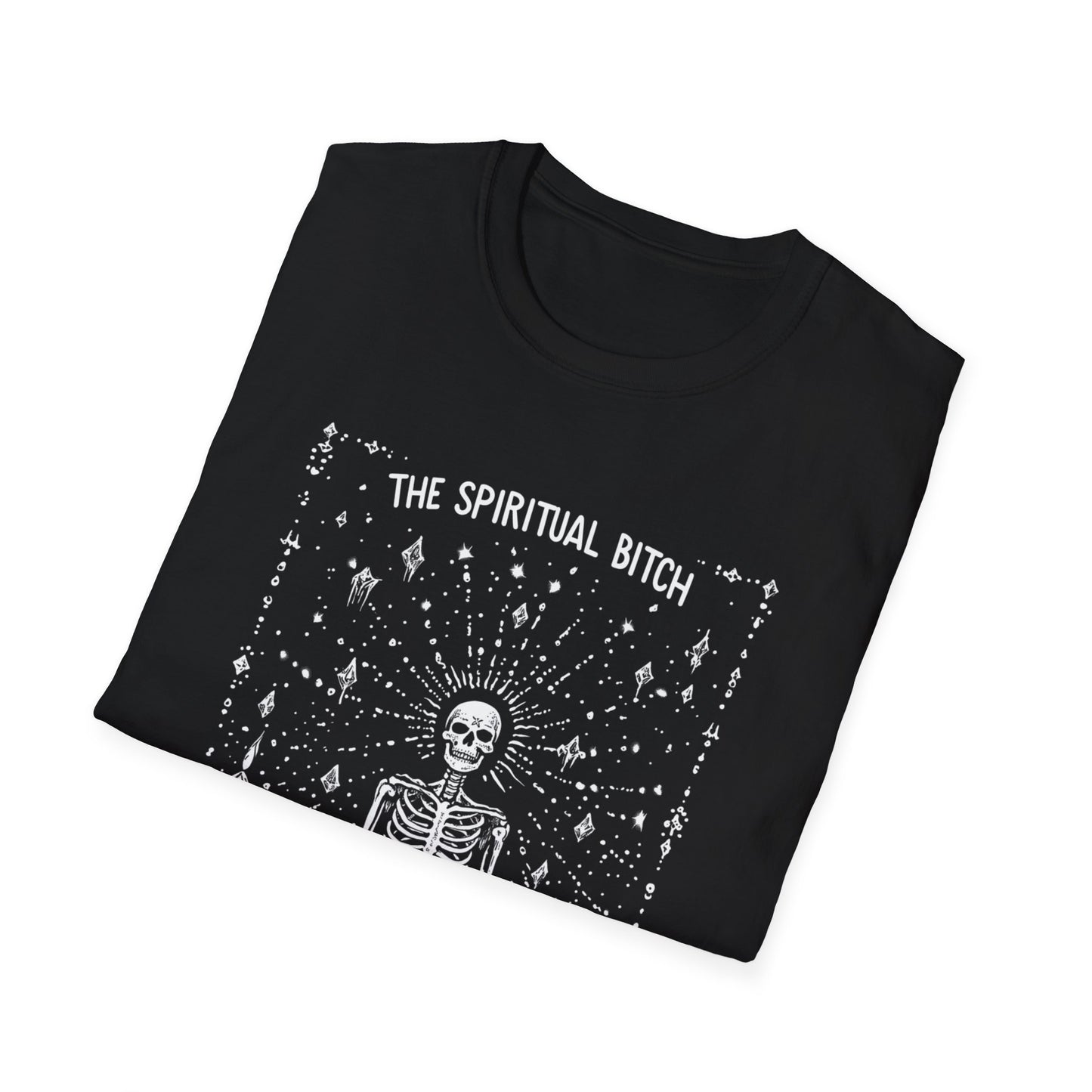 Spiritual Bitch T-Shirt, Unisex Softstyle Tee, Boho Vibes Apparel, Witchy Halloween Top, Unique Gift for Mystical Souls, Spiritual Fashion