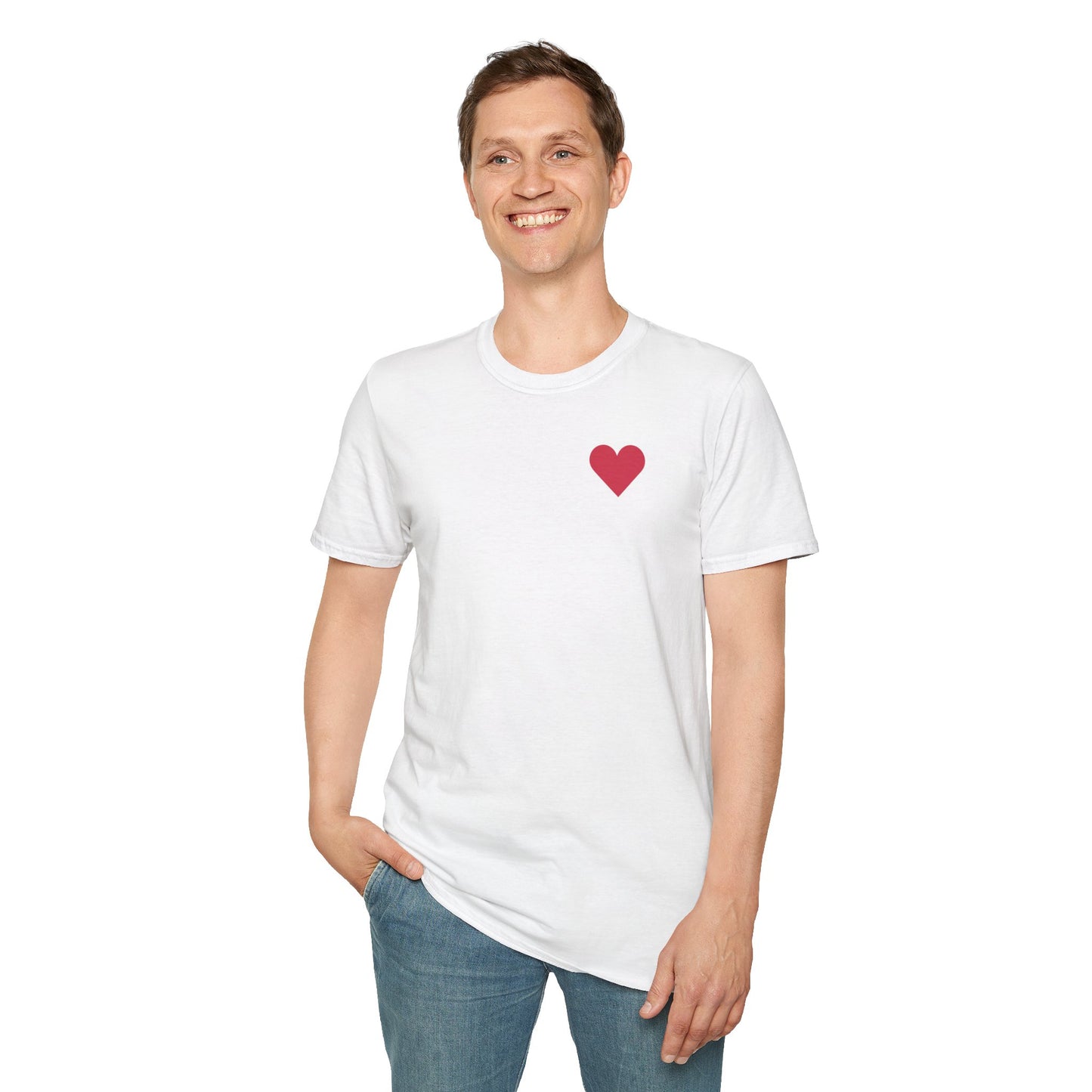 Minimalist Heart Unisex Softstyle T-Shirt - Perfect for Casual Wear and Gifting