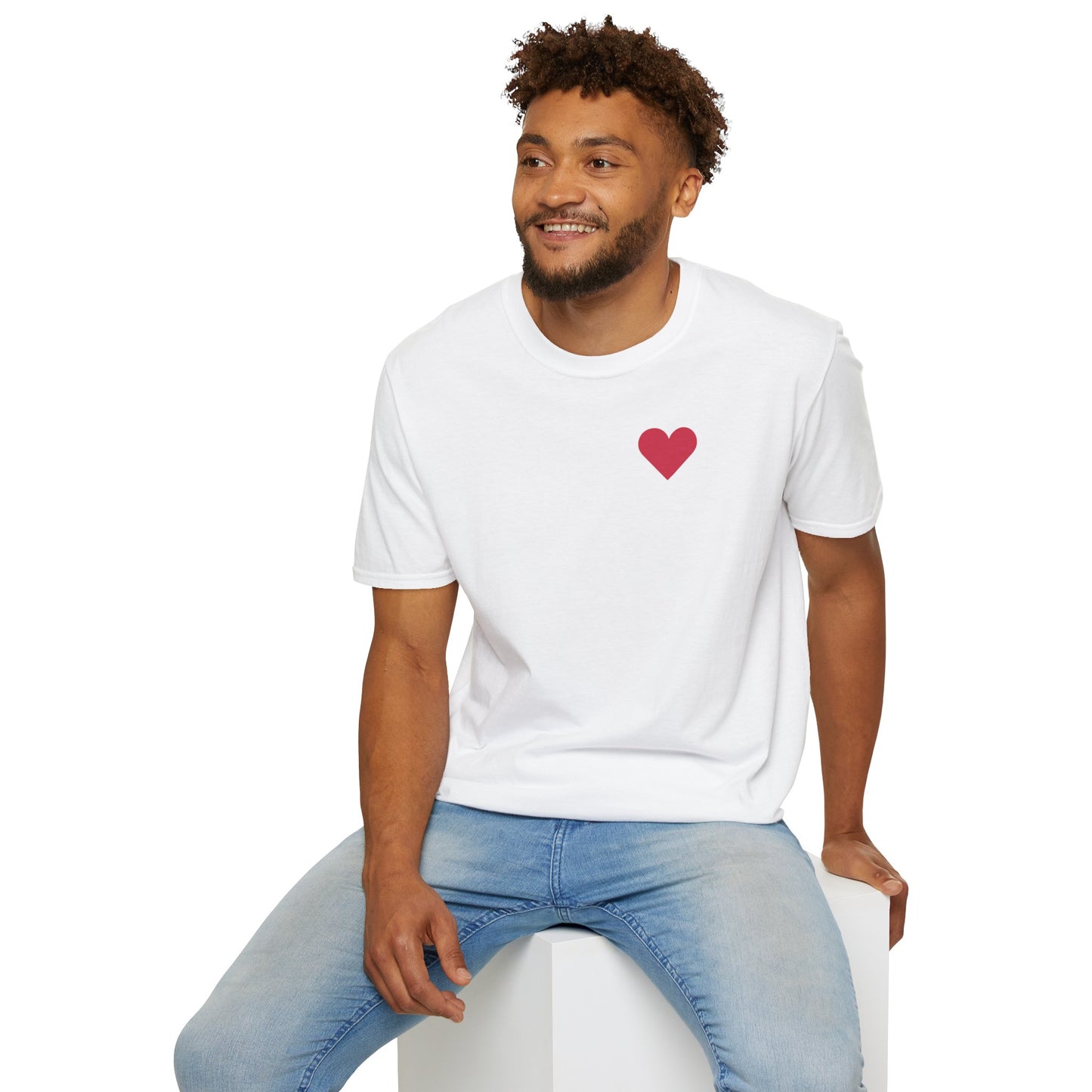 Minimalist Heart Unisex Softstyle T-Shirt - Perfect for Casual Wear and Gifting