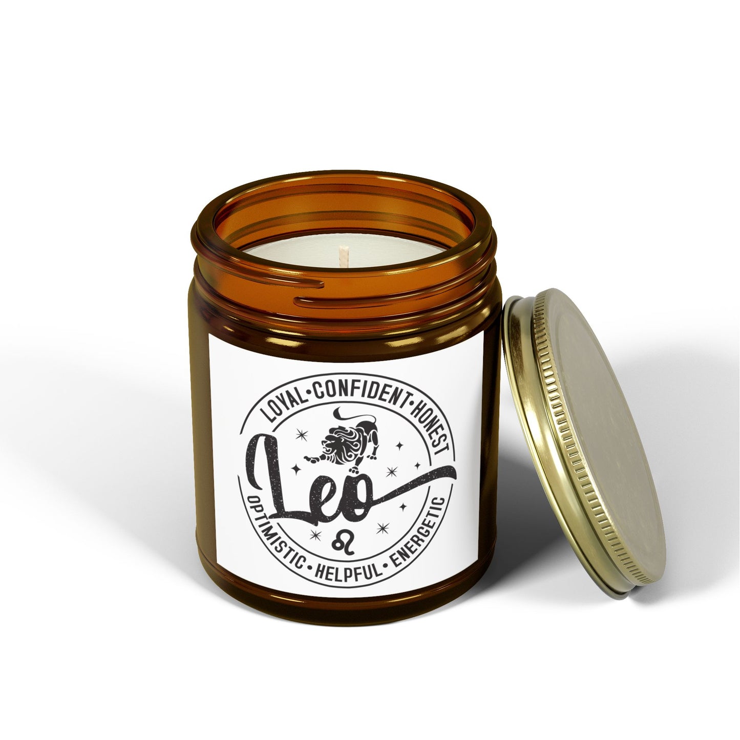 Leo Scented Candle, Zodiac Candle Gift, Aromatherapy Candle, Home Fragrance, Self-Care Gift, Astrology Decor