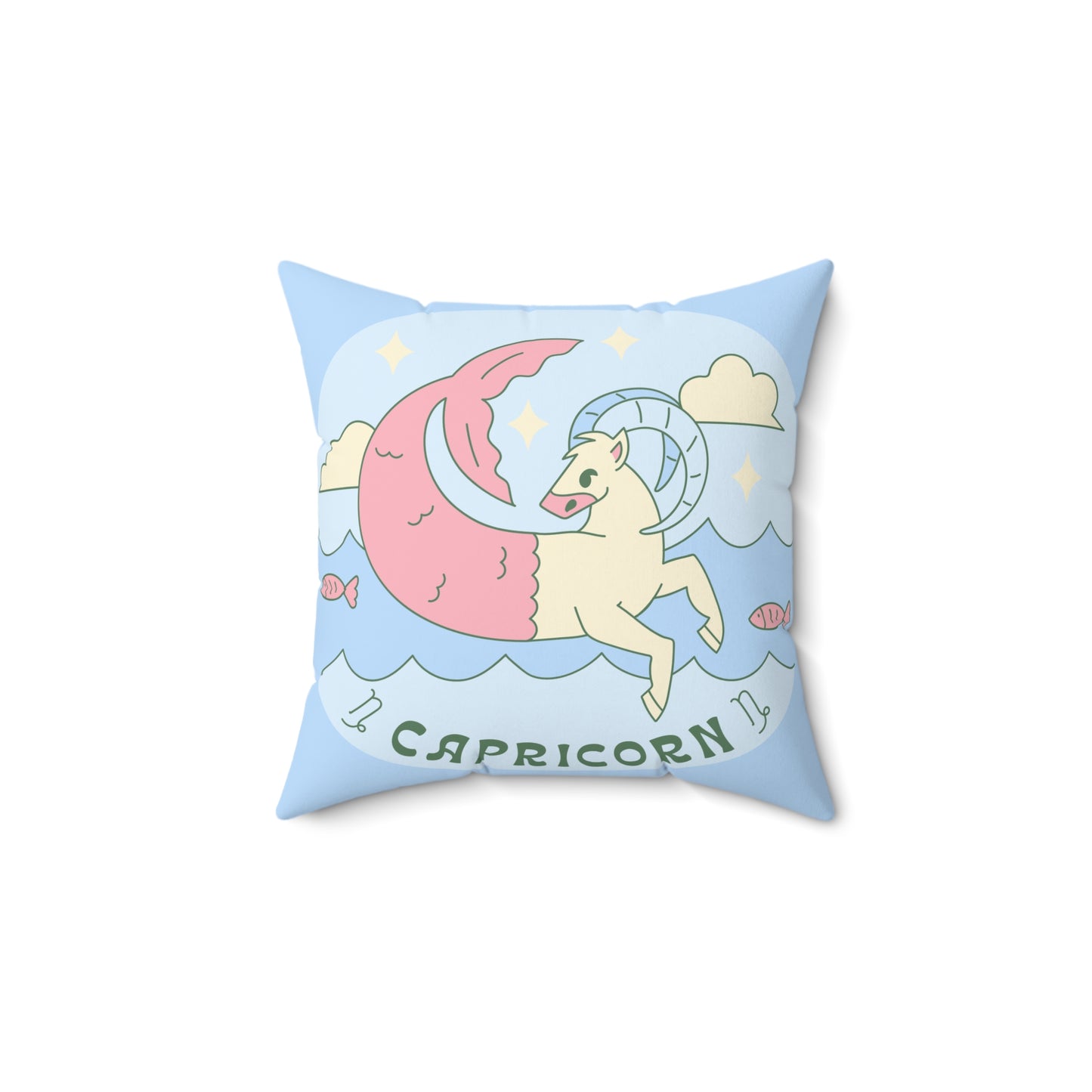 Capricorn Square Pillow: Ambition Meets Cozy