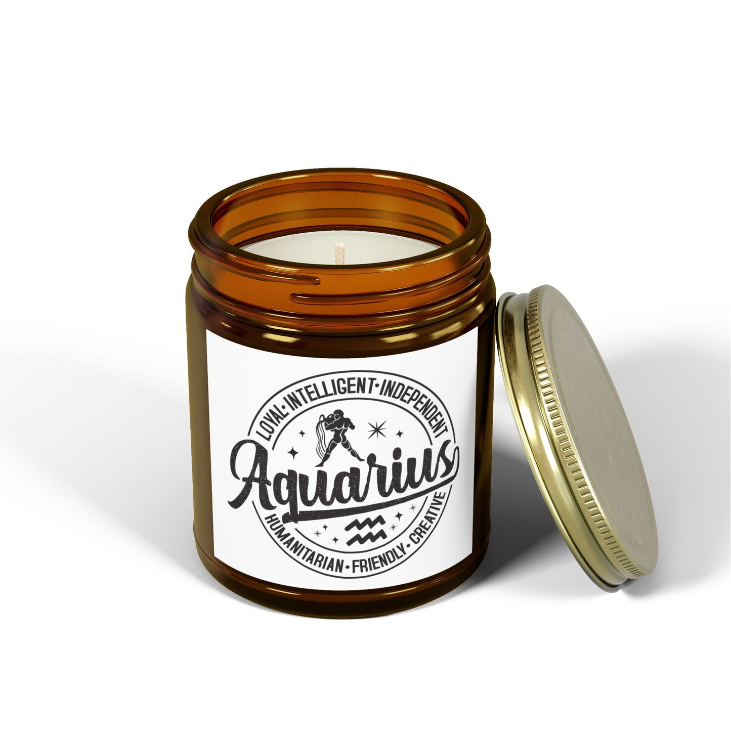Zodiac Aquarius Candle, Gift for Astrology Lovers, Home Fragrance, Meditation, Birthday Gift