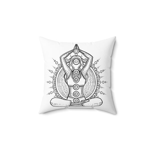 Zen Den Throw Pillow - Chakra Lady Edition