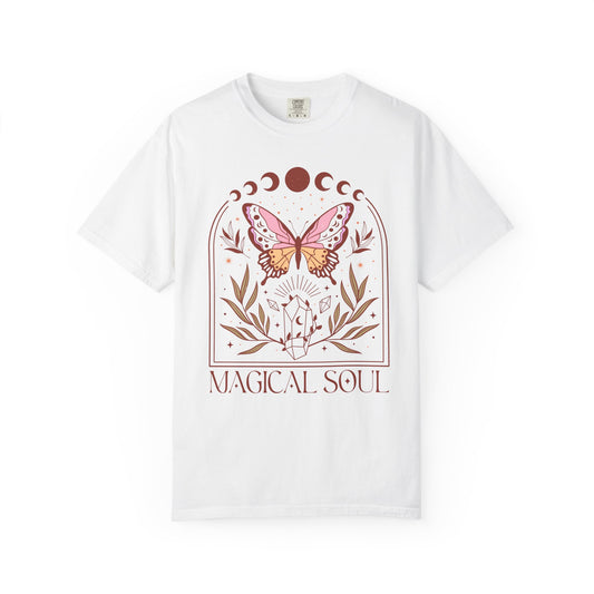 Magical Soul Butterfly T-Shirt, Unisex Tee, Boho Style Shirt, Nature Lover Gift, Spiritual Apparel, Casual Wear