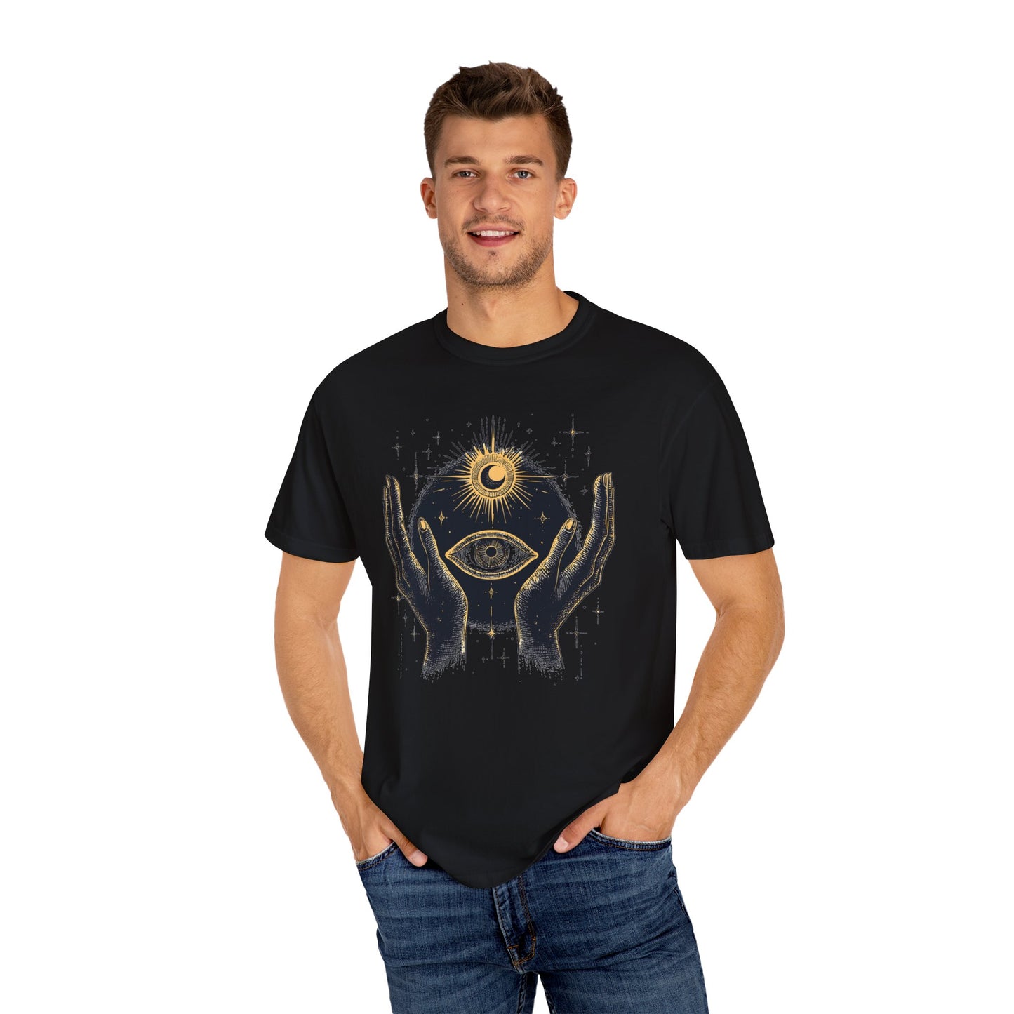 Bohemian Spiritual Graphic T-Shirt - Eye of Providence Design