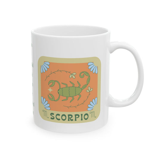 Brew with a Sting Scorpio Coffee Mug Ceramic Mug, (11oz, 15oz)