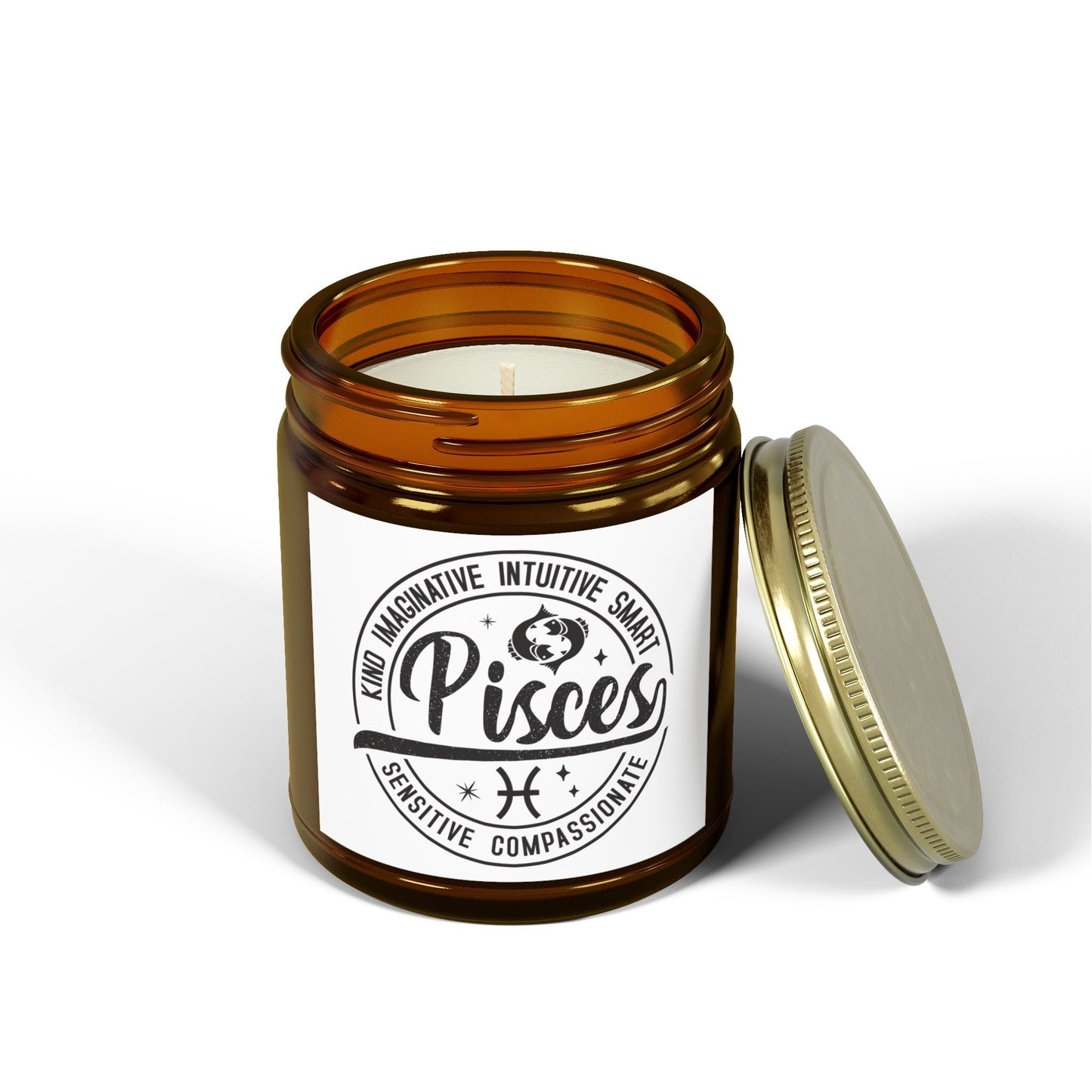 Pisces Zodiac Scented Candle, Aromatherapy Gift, Horoscope Candle, Unique Birthday Gifts, Spiritual Home Decor