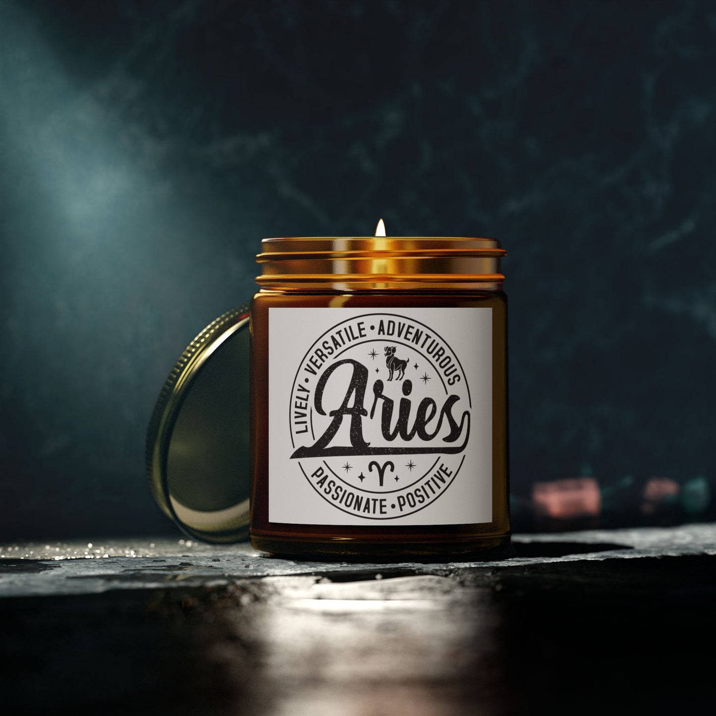 Aries Zodiac Scented Candle, Perfect for Astrological Gifts, Home Decor, Relaxation, Birthday Celebrations, Positive Vibes
