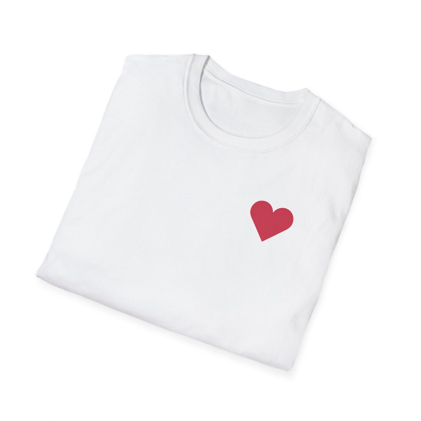 Minimalist Heart Unisex Softstyle T-Shirt - Perfect for Casual Wear and Gifting