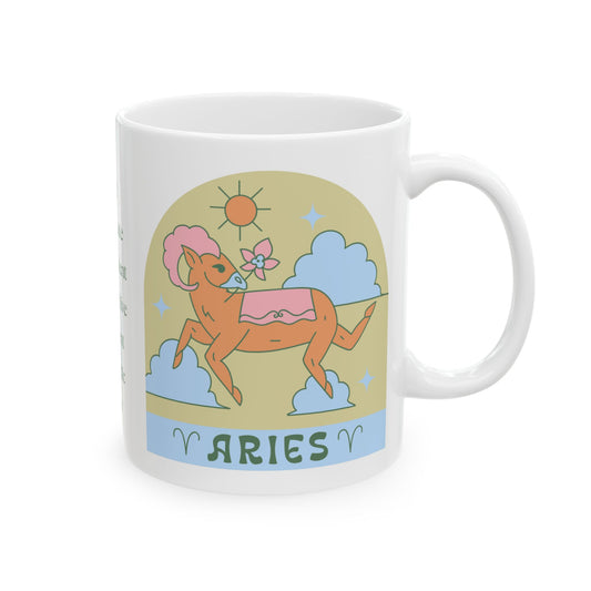 Fueled by Fire & Coffee" Aries Coffee Mug (11oz, 15oz)