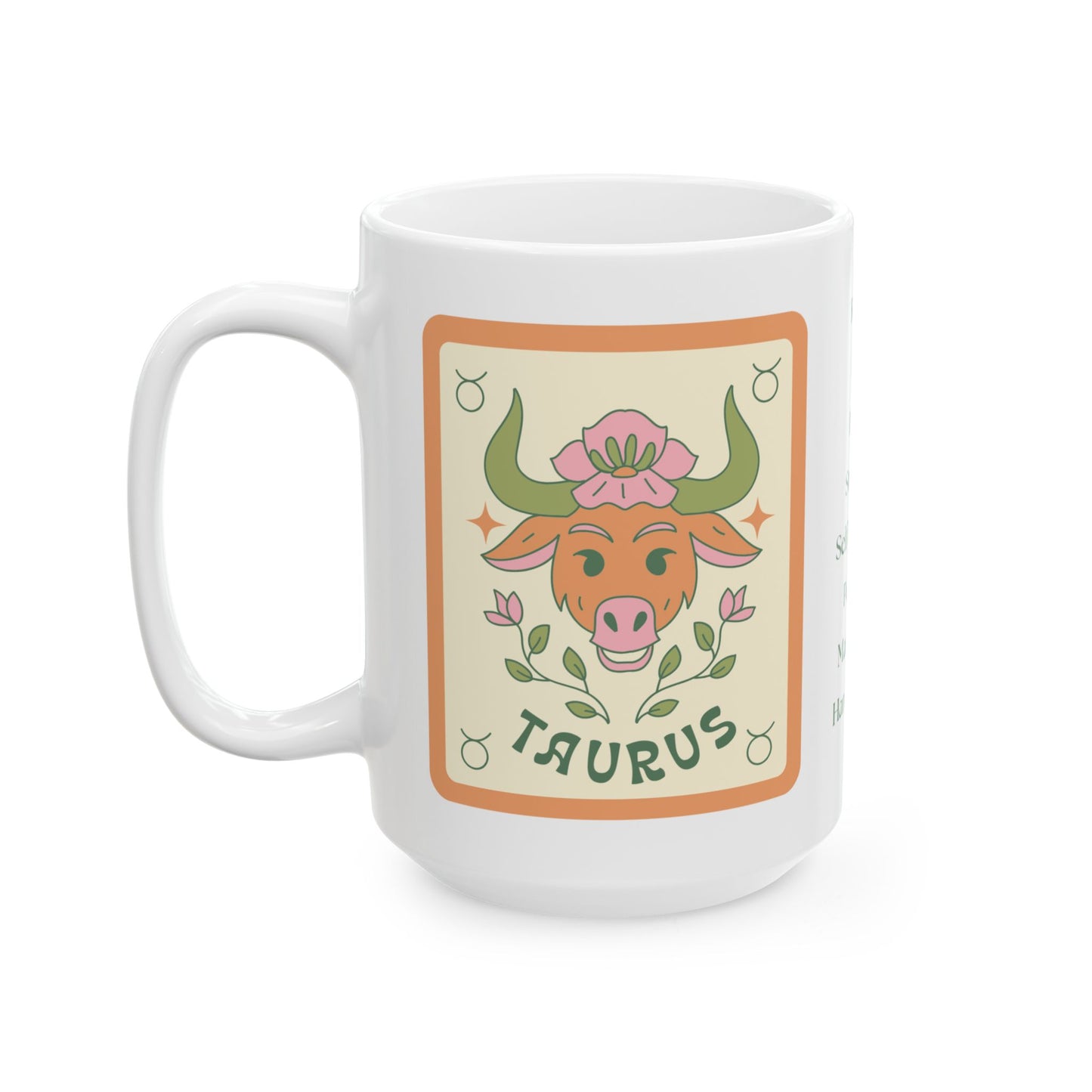 Grounded & Caffeinated Taurus Coffee Mug, (11oz, 15oz)