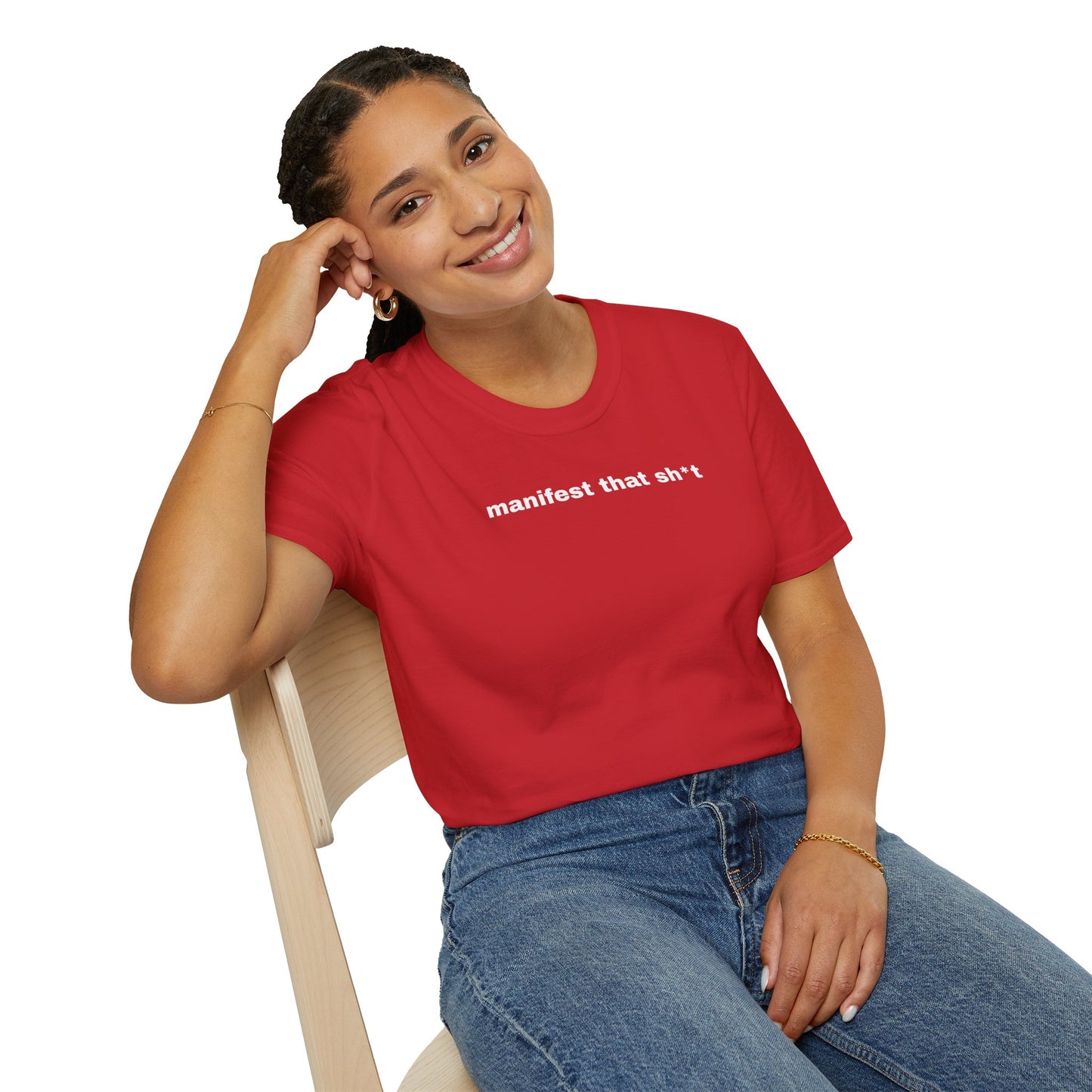 Manifest That Sh*t Unisex Softstyle T-Shirt - Positive Vibes Tee