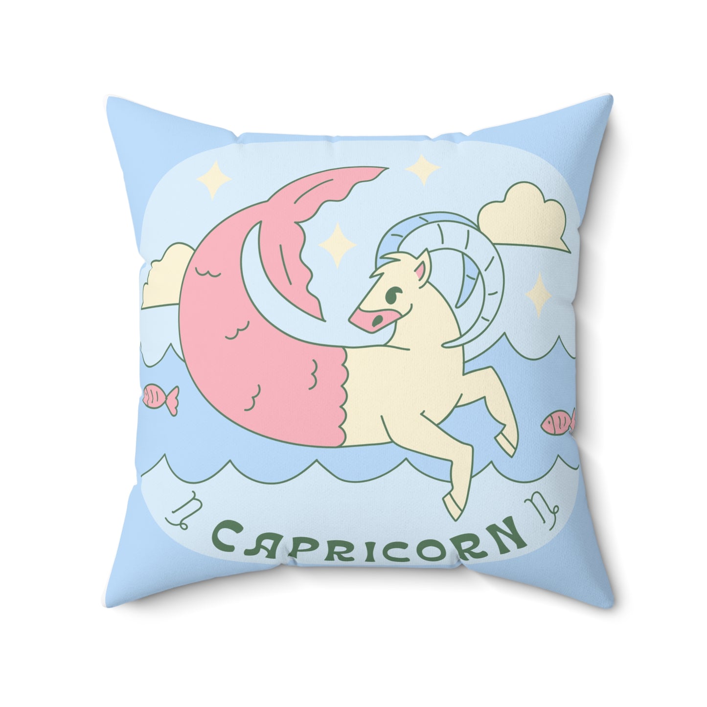 Capricorn Square Pillow: Ambition Meets Cozy