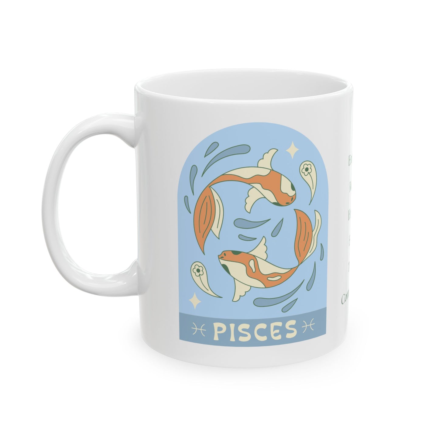 Dreamy Sips for Flowing Minds Pisces Coffee Mug (11oz, 15oz)