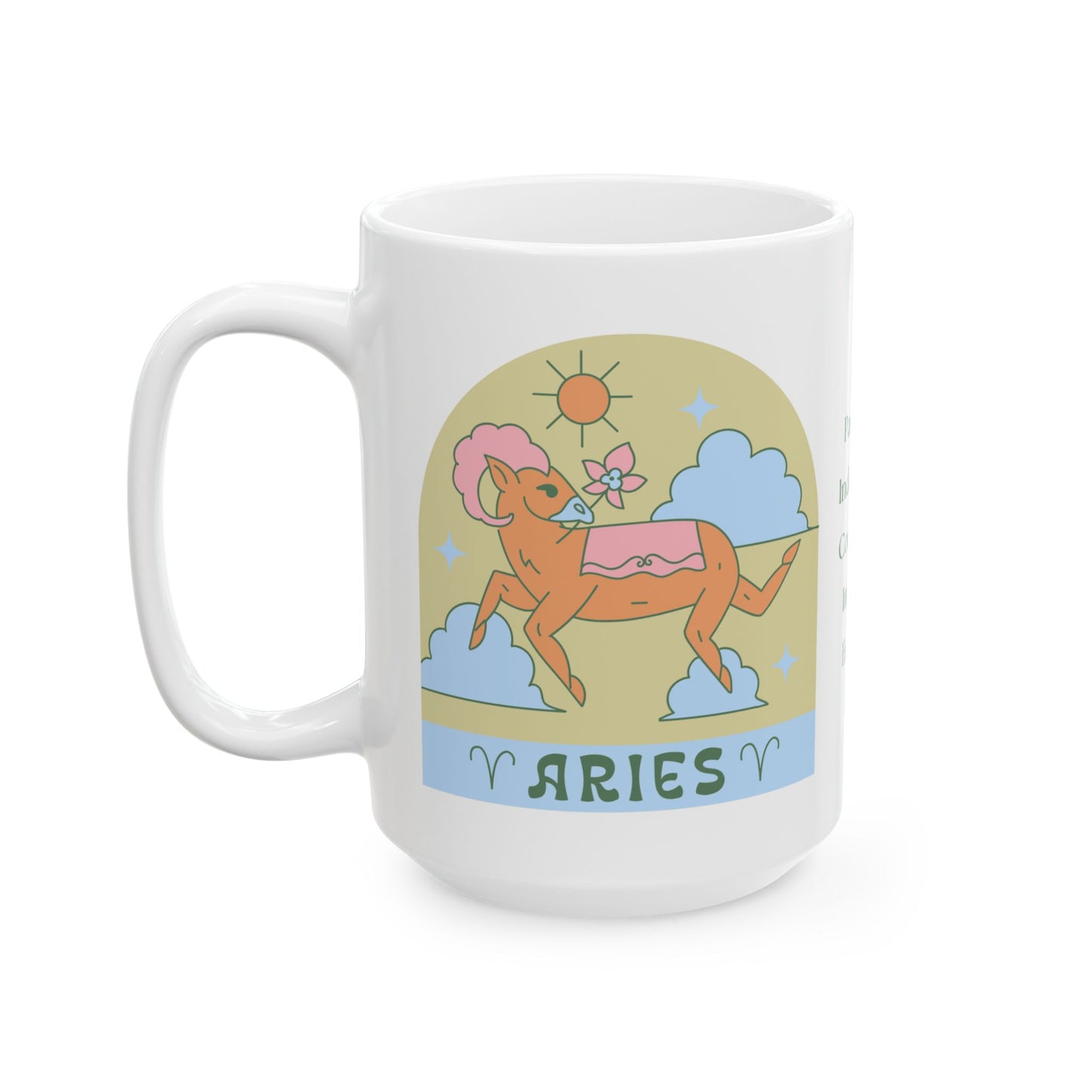 Fueled by Fire & Coffee" Aries Coffee Mug (11oz, 15oz)