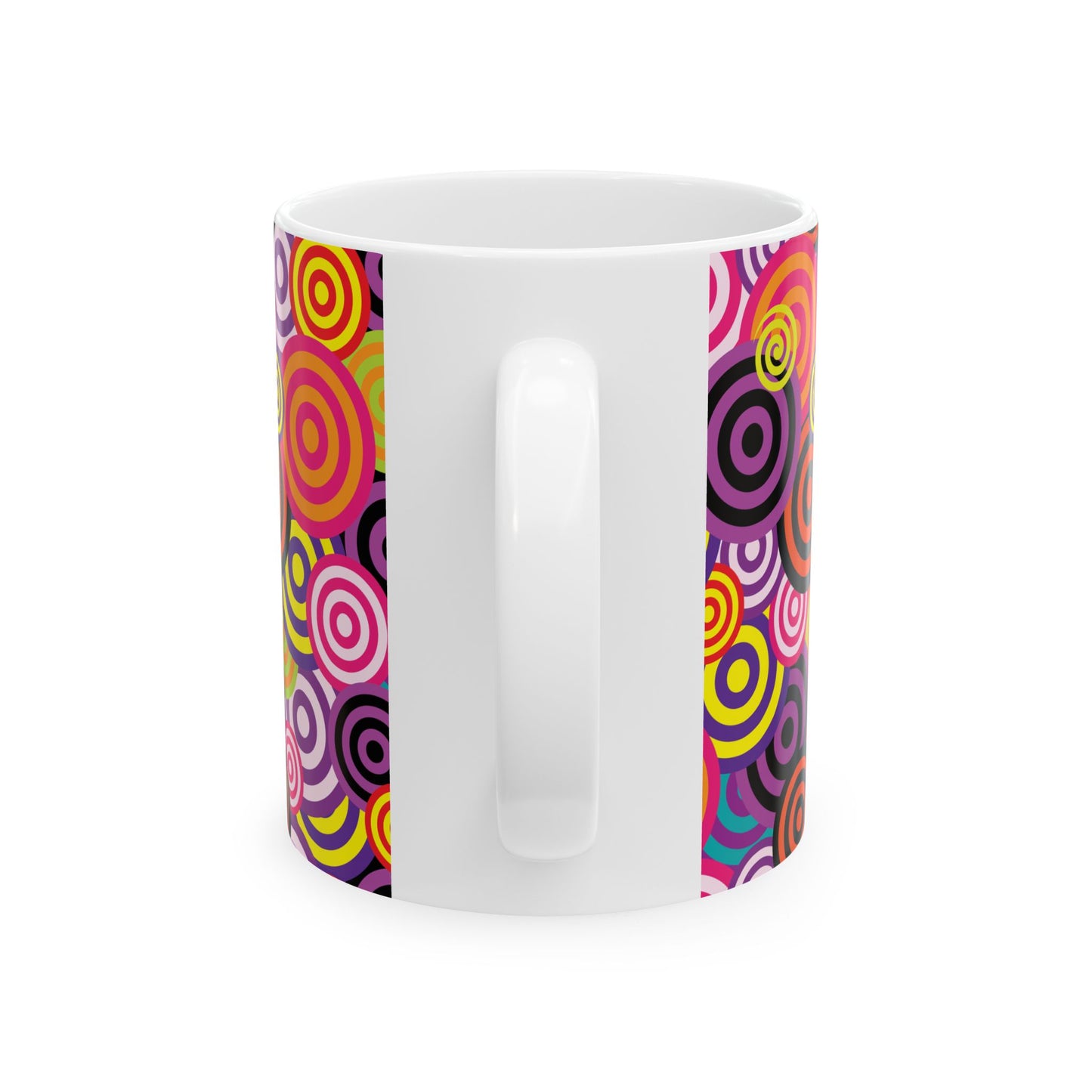 Colorful Circles Classic Ceramic Mug, (11oz, 15oz)