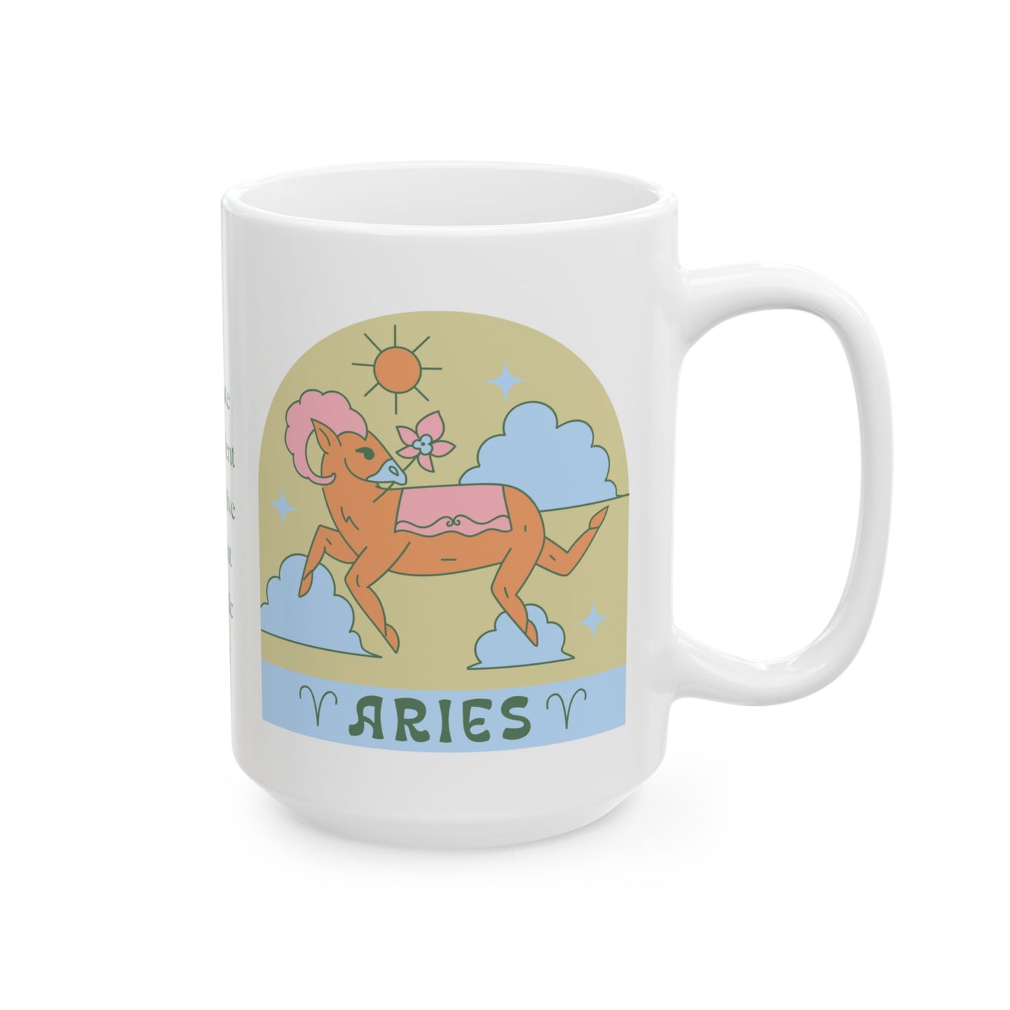 Fueled by Fire & Coffee" Aries Coffee Mug (11oz, 15oz)