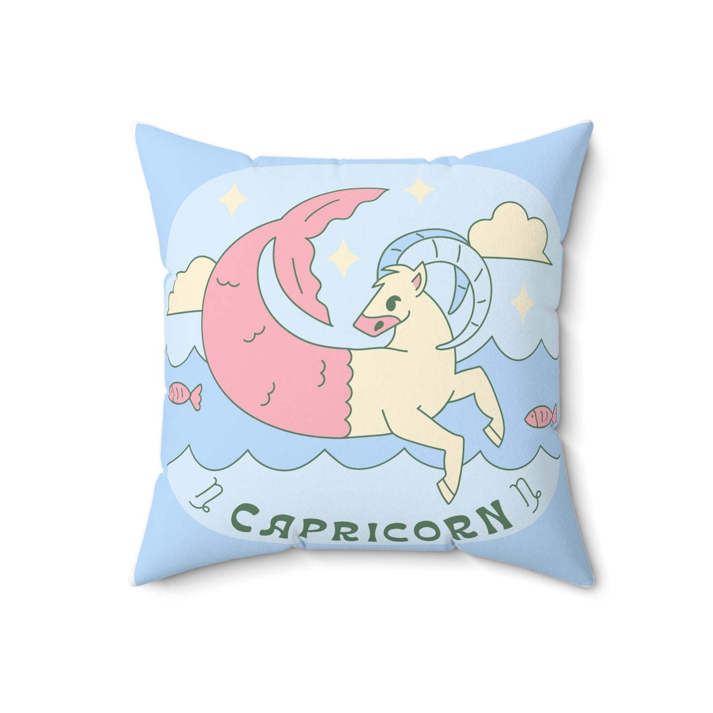 Capricorn Square Pillow: Ambition Meets Cozy