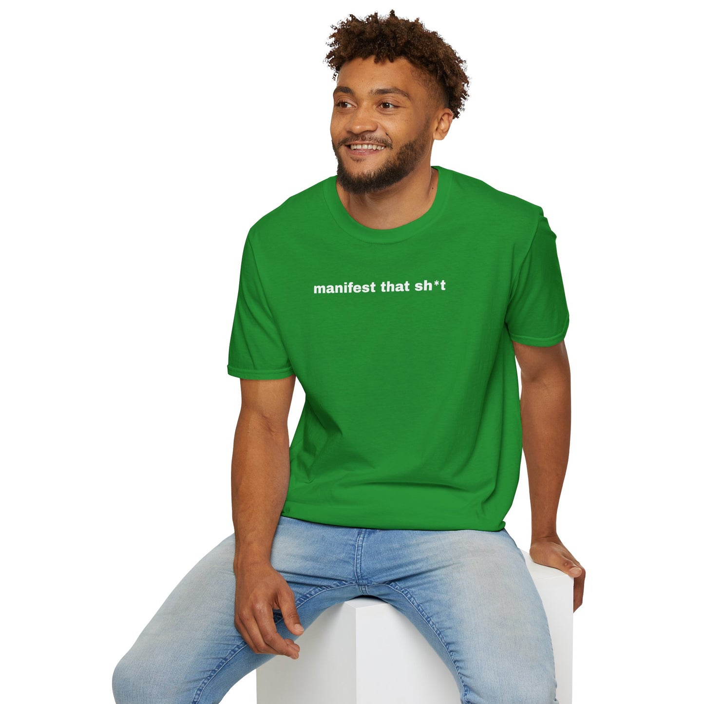 Manifest That Sh*t Unisex Softstyle T-Shirt - Positive Vibes Tee