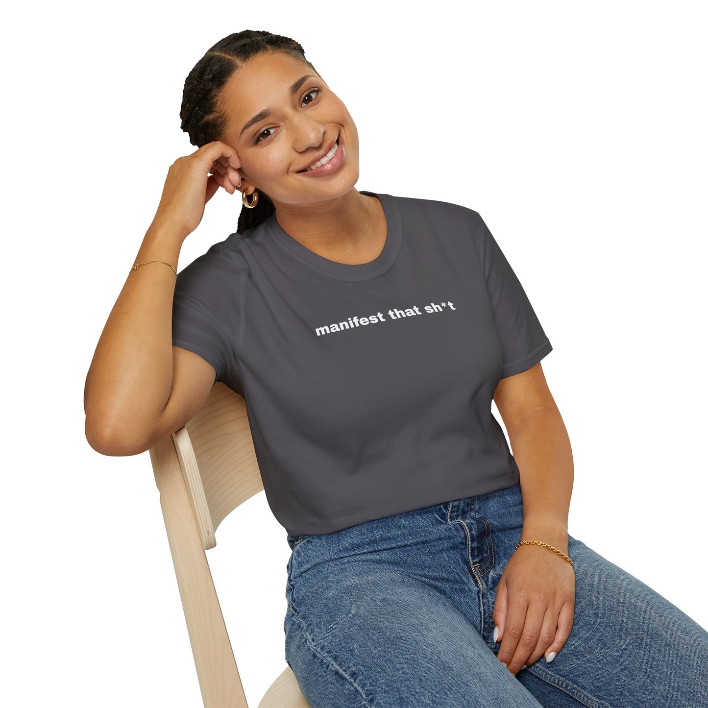 Manifest That Sh*t Unisex Softstyle T-Shirt - Positive Vibes Tee