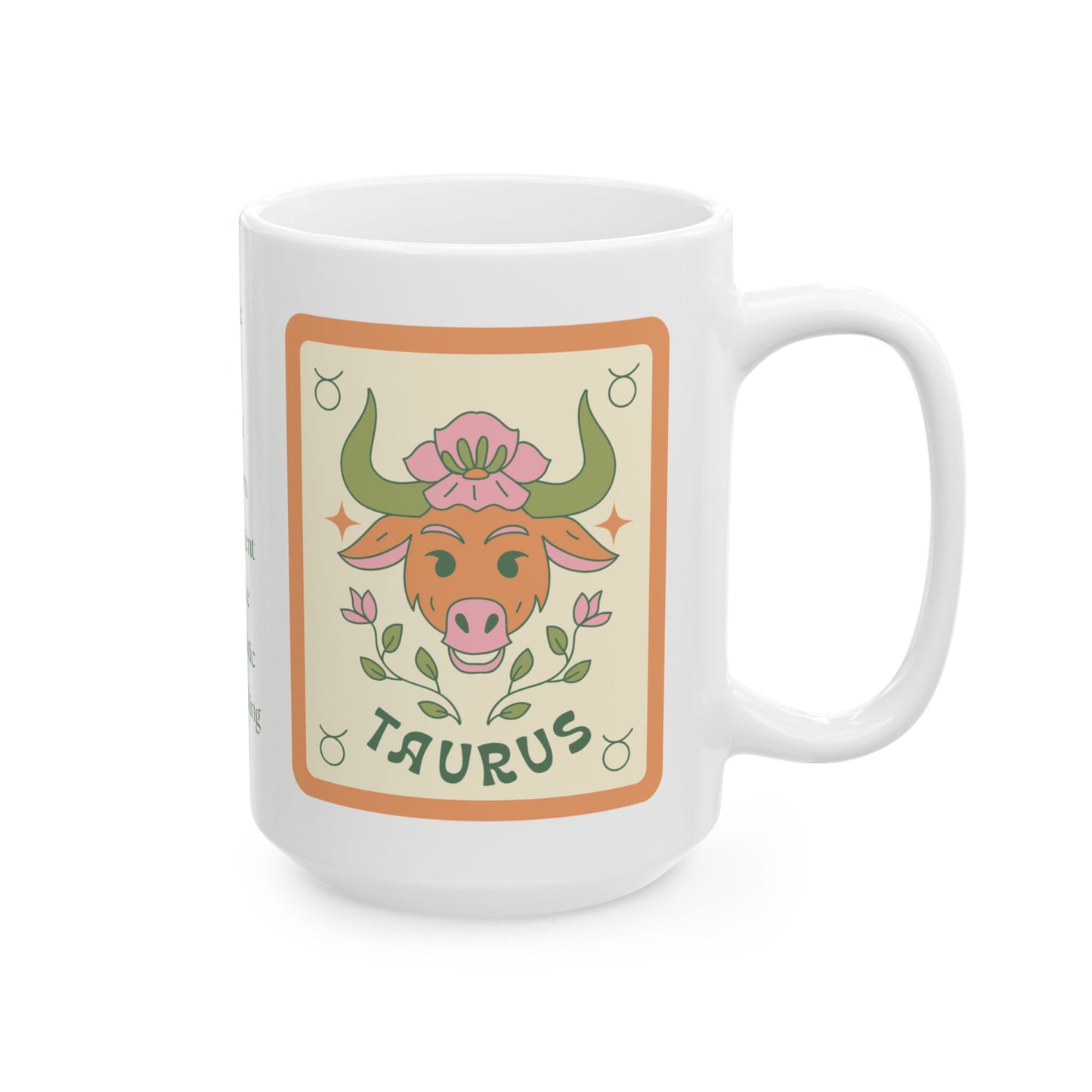 Grounded & Caffeinated Taurus Coffee Mug, (11oz, 15oz)