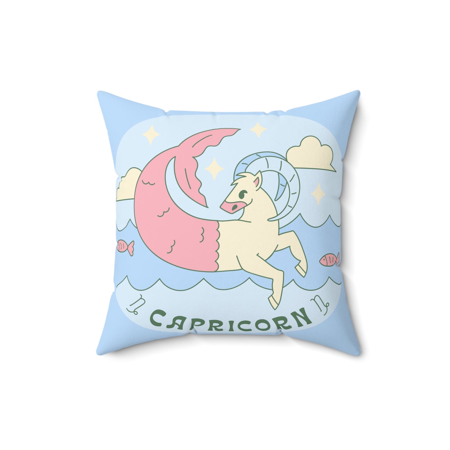 Capricorn Square Pillow: Ambition Meets Cozy