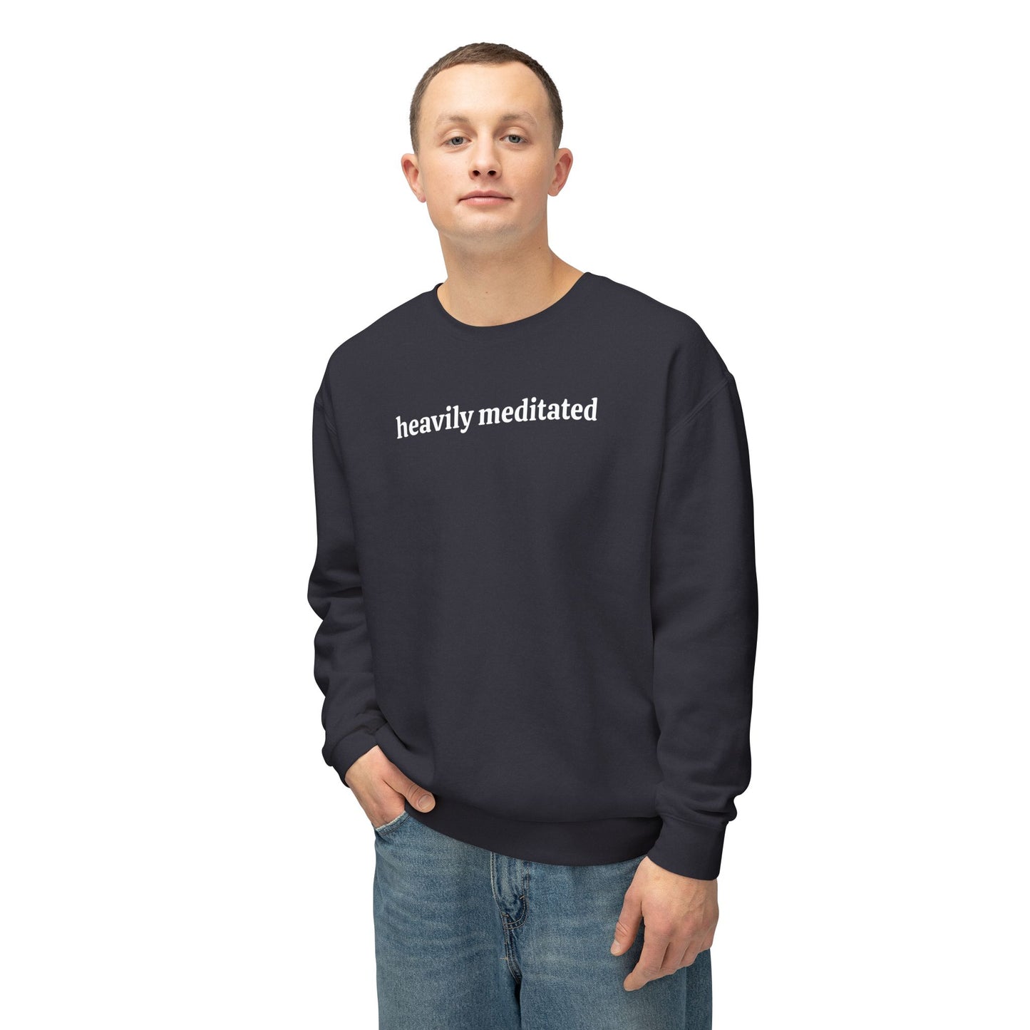 Heavily Meditated Unisex Lightweight Crewneck Sweatshirt