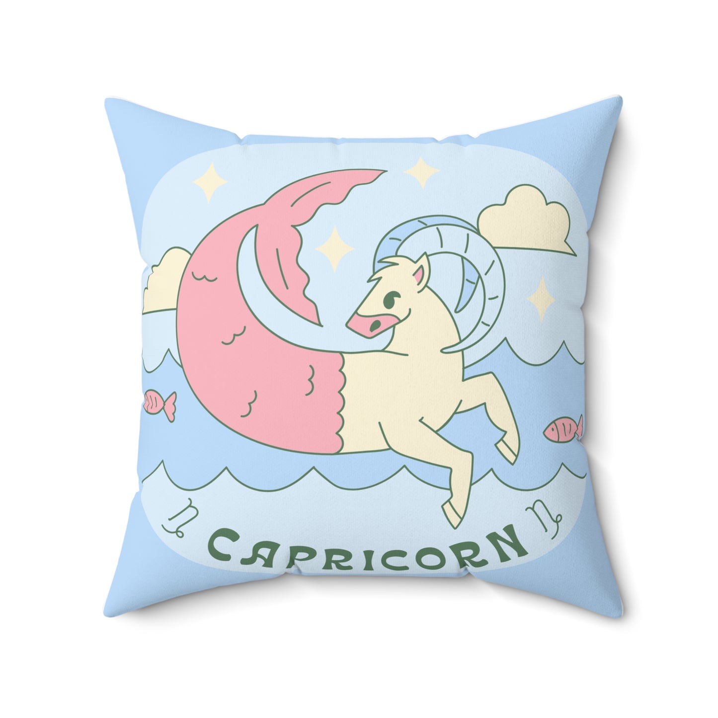 Capricorn Square Pillow: Ambition Meets Cozy