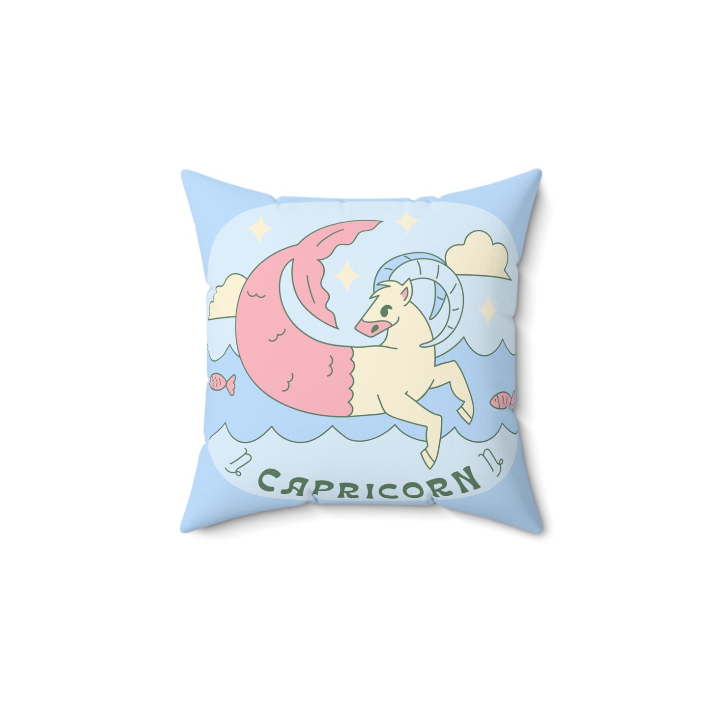 Capricorn Square Pillow: Ambition Meets Cozy